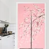 Vorhang mit Kirschblütenmotiv, bedruckt, japanischer Stil, Dekor, Pflanzen, Tür, Polyester (Polyester), Heimdesign, Bankett