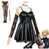 Misa Amane Costume anime donna Death Note Cosplay Misamisa abito nero cosplay di Halloween