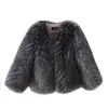Jaquetas outono inverno estilo prata imitação de pele de guaxinim em torno do pescoço crianças casaco de pele moda engrossar meninas jaqueta tz102 231018