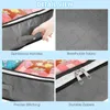 Storage Boxes 4 Pack Underbed Bags 40L Foldable Clothes Bag Large Capacity Containers With Clear Window Reinforced Handles