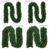 Decorative Flowers Wreaths 2.7M Christmas Artificial Green Garland Wreath Xmas Home Party Christmas Decoration Pine Tree Rattan Hanging Ornament Dropship 231019