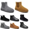 Bottes en coton sans marque mi-hautes hommes chaussures femme marron noir gris cuir extérieur couleur3