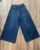 Bluzy męskie bluzy uliczne dżinsy Y2K Dżinsy Hip Hope haft gotycki retro błękitnome mężczyźni kobiety harajuku moda mody z szeroką talią spodni 231018