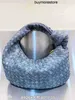 Jodie Bags BottegassVenetas Bag 5a Sheepskin Woven Handmade 5A Hobo Large size Size Pillow Knot Cowboy Blue Hand Carrying Underarm Female9DF