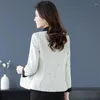 Vestes pour femmes 2023 automne mère d'âge moyen casual petit parfum manteau Famale lâche basique vêtements d'extérieur femmes hauts 6XL