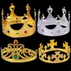 Chapeaux de fête Chapeaux de fête King Crown Halloween Ball Dress Up Sceptre en plastique Fournitures de fête Couronnes d'anniversaire Couronnes de princesse Maison Jardin Dhscn