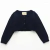 Jackets Autumn 2-12Y Kids Cardigan Grils Cotton SweaterChildren Clothes Print Lovely Long Sleeve Knitwear Shawl