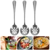 Dinnerware Sets 3 Pcs Stainless Steel Flatware Colander Daily Use Serving Spoons Reusable Accessories Home Supply Slotted Household Utensils