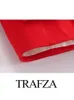 Dresowe dresy dla kobiet jesienne żeńsko eleganckie single piersi Turn Down Red Pleats Woman Fashion Casual Office Lady Slim Pants 2 -Padzi garnitur 231018