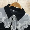 Abito francese super immortale Hepburn nero Autunno/Inverno Abito a maniche lunghe con collo alto e vita avvolta Abito monopetto slim a trapezio in velluto dorato