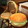 Pillow Realistic Burger Pillow Cushion-Fun Prank Gift Office Chair Pad Cheeseburger Pillow Hamburger Plushie Pillow Toys Gift For Kids 231013