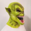 Halloween Toys Green Devil Monster Mask Goblin Latex Mask Halloween Cosplay Party Costume Headgear Horror Demon Makeup Props 231019