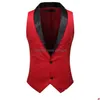 Mens Vests Fashion Shawl Collar Tuxedo Vest Men 2022 Brand Red Slim Fit Sleeveless Waistcoat Formal Business Wedding Groom Xxl Drop