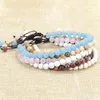 Strand 6mm Colorful Obsidian Hand Woven Beaded Bracelet Fashion Jewelry Accessories