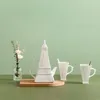 Ensemble de cafetières et tasses élégantes avec motif tour Eiffel, pour l'heure du thé de l'après-midi, cadeaux parfaits pour les amateurs