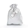 Bolsas de jóias 100pcs embalagem brilhante cor de ouro folha de pano cordão saco de veludo 7x9 9x12 11x16 13x18 sacos de presente de casamento