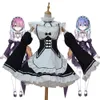 Аниме Ram/rem Lolita Maid, косплей, платье Re:zero Kara Himeru Isekai Seikatsu, костюмы на Хэллоуин для женщин, платье Loli, косплей