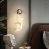 Lâmpada de parede LED luz decorativa quarto três cores simples luxo sala de estar decoração de móveis quentes