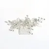 Metall Haar Kamm Perle Tiaras Für Frauen Braut Blumen Legierung Haarnadel Clip Engagement Kopfbedeckung Hochzeit Haar Ornament Schmuck Bijoux