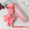 Scarves Wraps 5768 Fashion Rex Rabbit Fur Scarf with Little Rabbit Scarves Girl Winter Accessories 231017