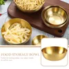 Conjuntos de vajilla Gold Home Soup Bowl de una sola capa Bebé Comiendo Cocina Suministro Arroz Titular Vajilla Hogar Simple