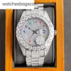 Bewegingshorloge Schoon staal Volledig 904l diamanten horloge Roestvrij 42 mm Automatisch polshorloge Mechanische damespolshorloges De l