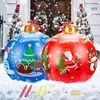 Decorações de Natal 2 PCS Bolas de Natal infláveis de PVC com 2 fitas de Natal 24 '' Decorações infláveis de Natal gigantes Bola de enfeites 231019