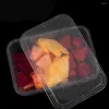 Ta ut containrar 50st Transparent Fruit Carry Box Disponible Salad Meal Food Storage Packing (500 ml)