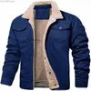 Mens Jackets Winter Bomber Jacket Highquality Male Plush Thicken Wool Lapel Embroidery Thick Warm Cargo Coats 3XL 231018