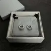 Orecchini di gioielli B B Silver Metal staccabili Orecchini a anello piccoli piccoli per donne con orecchini alla moda alla moda di personalità alla moda