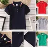 Boys summer Turndown Collar Polos Tshirt Fashion Striped child clothes Kids Short sleeve 6 color Tees childrens cotton Tops clot5289347