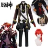 ゲームGenshin Impact Diluc Ragnvindr Cosplay Costume Wig New Arrivic Cargeter Outfit Unisex Comic Halloween Costume Diluc outfitcosplay