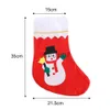 Juldekorationer Julstrumpor Santa Claus älg Stock Socks Christmas Tree Pendant Decoration Children's Gift Candy Bag Pendant Home Decoration X1019