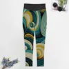 Active Pants Hippie Wave Leggings Abstract Retro 70s High Waist Yoga Vintage Stretch Women Custom Workout Sports Tights