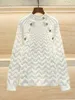 2023 Autumn/Winter New Commuter M Family Lazy Stand Neck Shoulder Buckle White Thread Loose Knitted Sweater