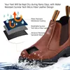 Boots Classic Fashion Retro Men Leather Designer Work Safety Shoes Waterproof Non-Slip Steel Head