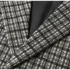 Männer Anzüge 2023 Herbst Plus Größe Lose Plaid Print Blazer Business Casual Jacke Klassischen Stil Grau Männliche Oberbekleidung 6XL 7XL