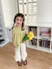 Spodnie Dzieci Ubranie Dzieci swobodne spodnie 2023 Wiosna lato koreański style modne kwiaty antykwiito słodkie