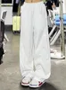 Spodnie damskie houzhou szarość szerokie nogi sport Kobiet Koreański styl duży workowate workowate joggingowe spodnie dresowe żeńskie harajuku drogi do torów