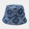 Bérets Automne Hiver Denim Star Broderie Chaud Pêcheur Chapeau Seau En Plein Air Voyage Chapeau De Soleil Pour Hommes Et Femmes 208