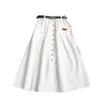 Saias femininas casuais retro cintura alta cor sólida envoltório botão solto cinto bolso midi vestido kawaii para mulheres mini saia y2k