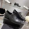 Fashion leather Women's Loafers Luxury Designer lace-up Color Matching Dress Shoes High Quality Low Heel Brogues Women's designer leather Shoes Working LACES Box