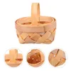 Storage Bottles 12 Pcs Basket Woven Baby Wedding Decorations Miniature Wooden Home Ornaments