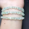 Link Bracelets Natural Green Lace Jade Cube Bracelet Charms Fashion Personalized Men Women Gemstone Jewelry 1pcs