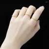 Anéis de cluster 2/4/6mm simples fosco estreito/largo anel titânio aço para mulheres na moda cauda prata cor casamento banda jóias presente