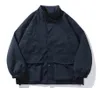 Мужские куртки с несколькими карманами, однотонная куртка-карго, весна-осень 2024, контрастные тонкие бомберы в стиле ретро, повседневные бейсбольные пальто