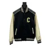 Women's Jackets Designer High Version Early Spring Towel Embroidery Big C Panel Leather Teddy Baseball Jersey Cashmere Panel Leather Jacket Coat Women 0WE4