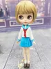 Doll House Accessories Blyth Dolls Japanese Sailor Suit Navy Uniform School Uniform Pleated Skirt for Kurhn Azone Momoko Licca 1/6 Dolls Cosplay 231018