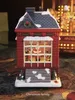 Dekorativa föremål Figurer Opera Snow House Rotating Music Box Music Box Luminous Child Christmas Girl Birthday Present 231019