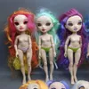 Doll House Accessories Original Rainbow Middle School 29cm Fashion Big Sister No Eyeball Doll Girl DIY Play House Gift Toy 231018